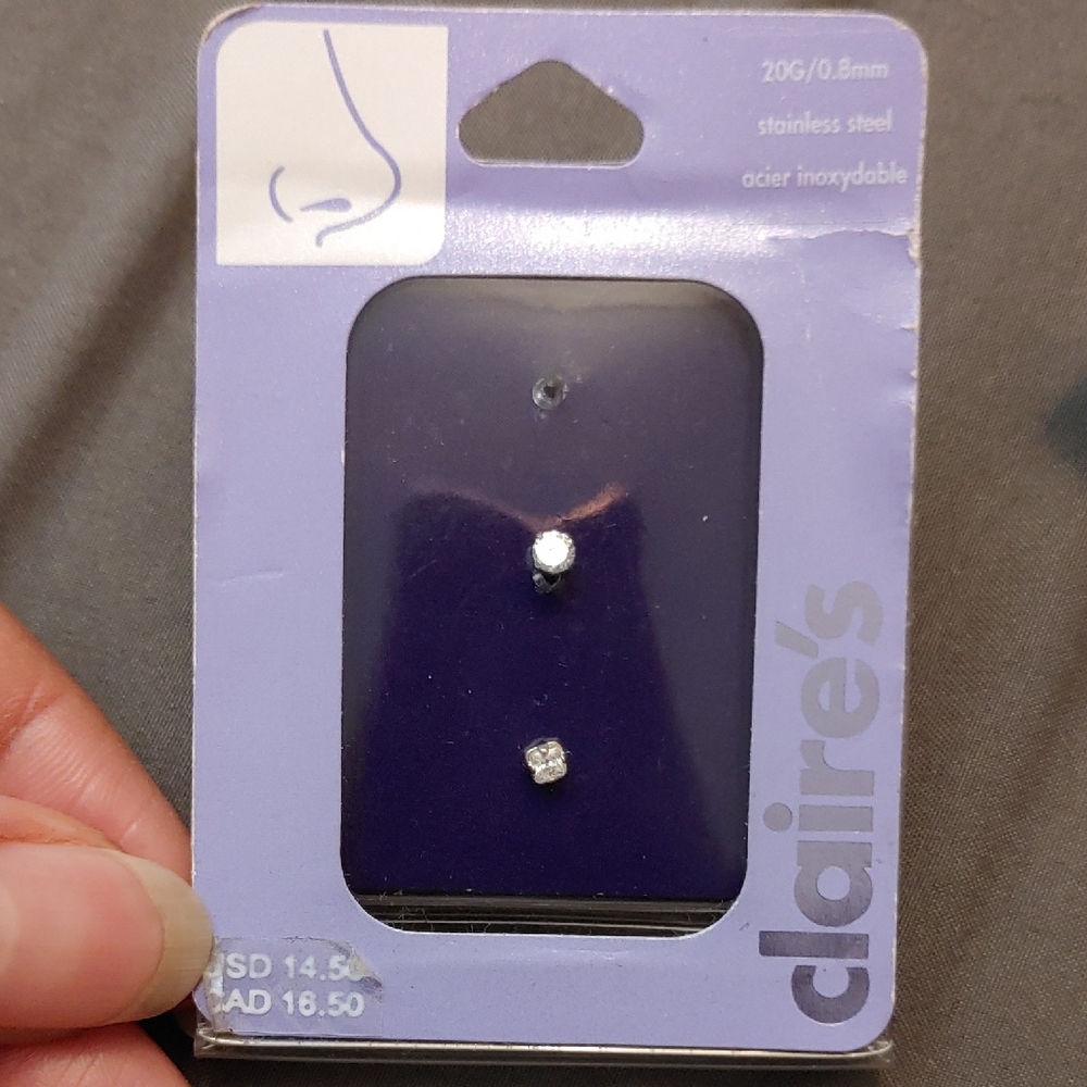 Claire's Stainless Steel Nose Studs